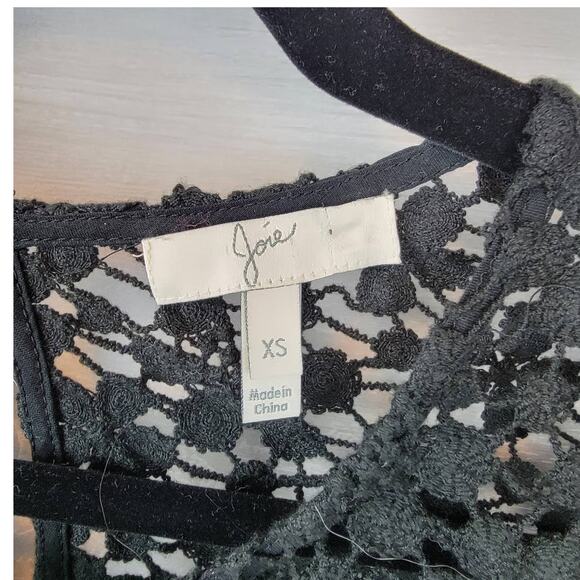 Joie Cotton Crochet Lace Dress Black XS - Picture 3 of 12